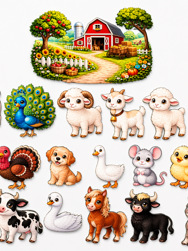 Animaux de la ferme (aimants éducatifs)
