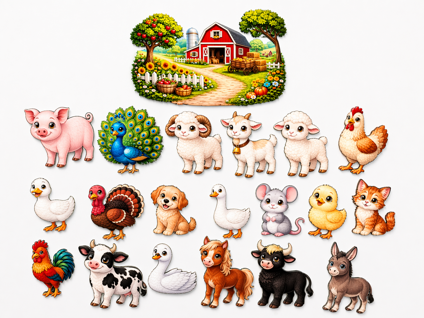 Animaux de la ferme (aimants éducatifs)
