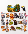 Animaux de la jungle et de la savane (aimants éducatifs)