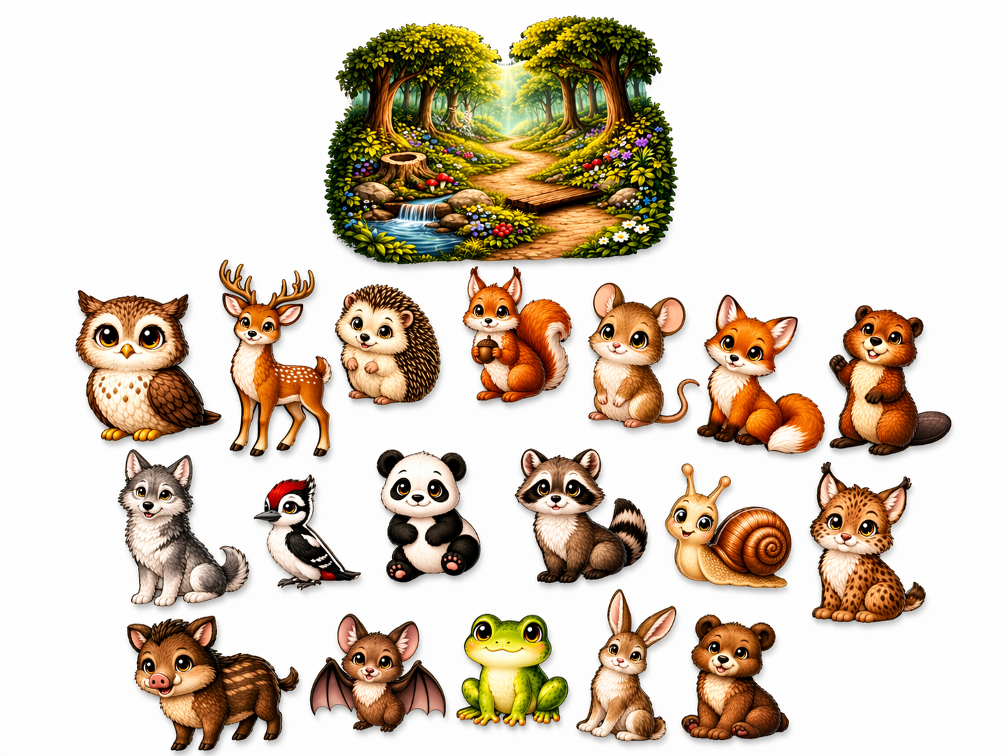 Animaux de la fôret (aimants éducatifs)