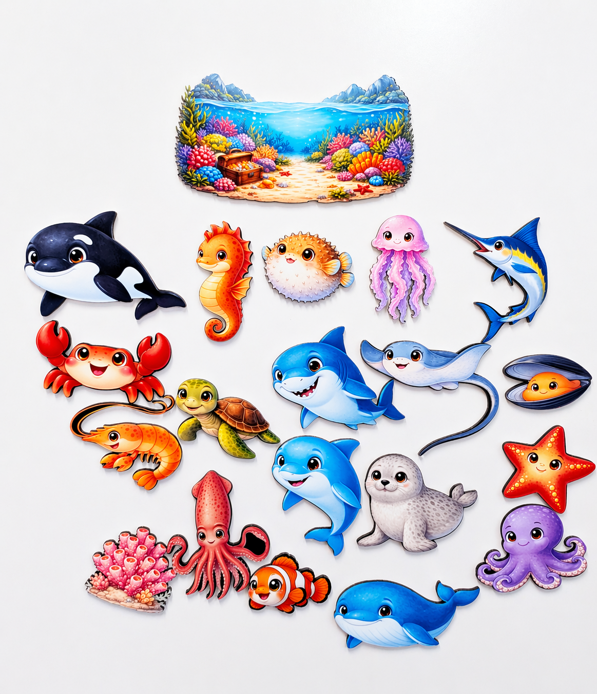 Animaux marins (aimants éducatifs)